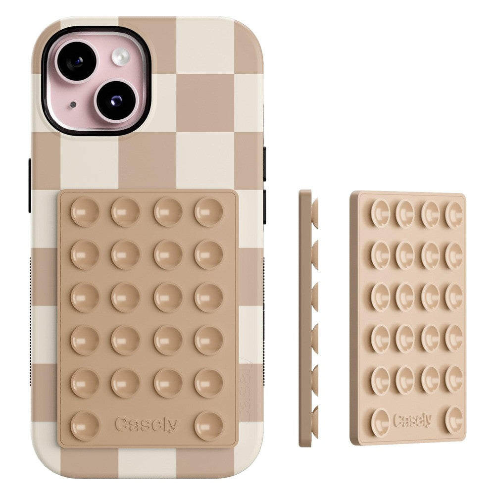 Grippy | Taupe Silicone Suction Phone Mount with MagSafe