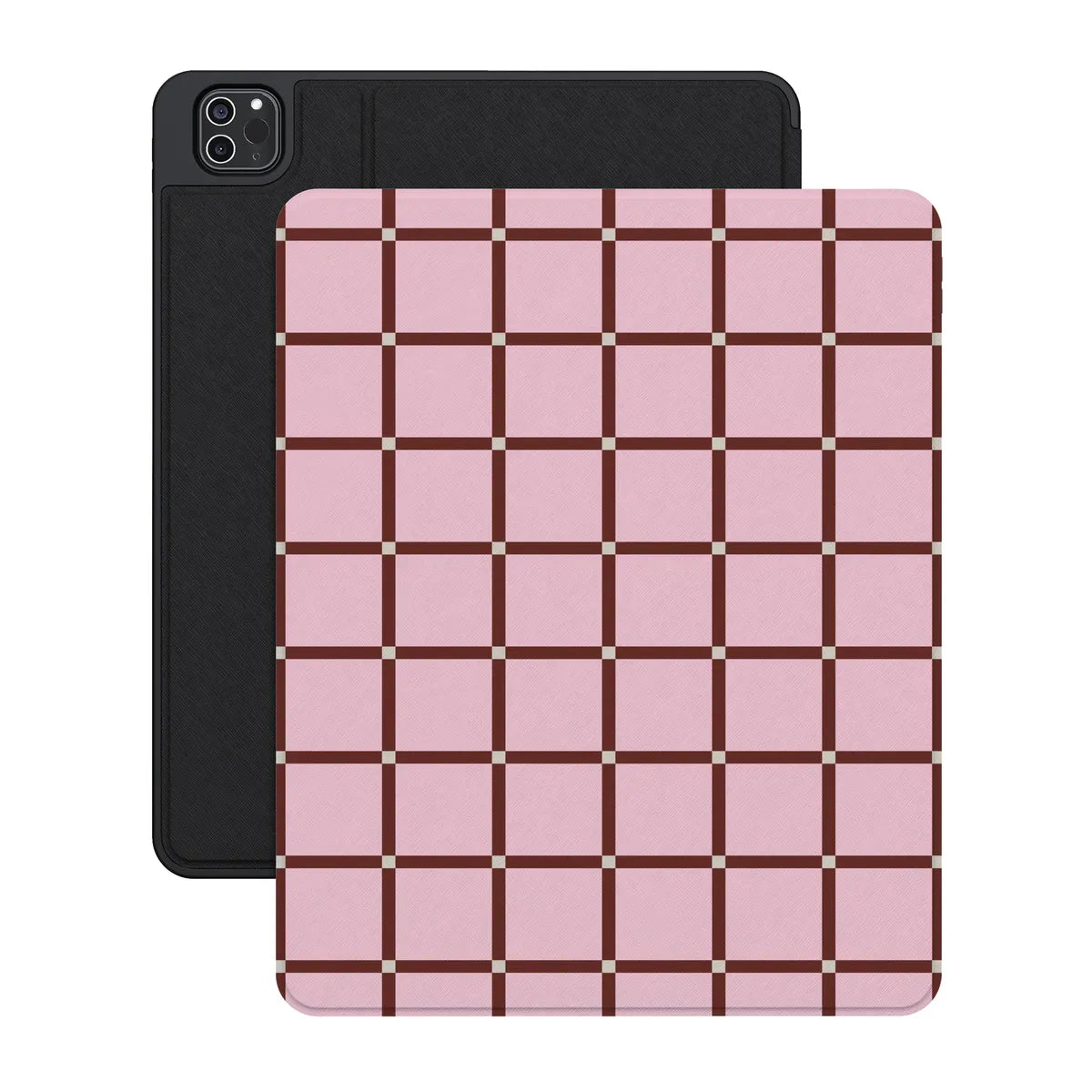 Uptown Gridlock | Pink Checkerboard iPad Case