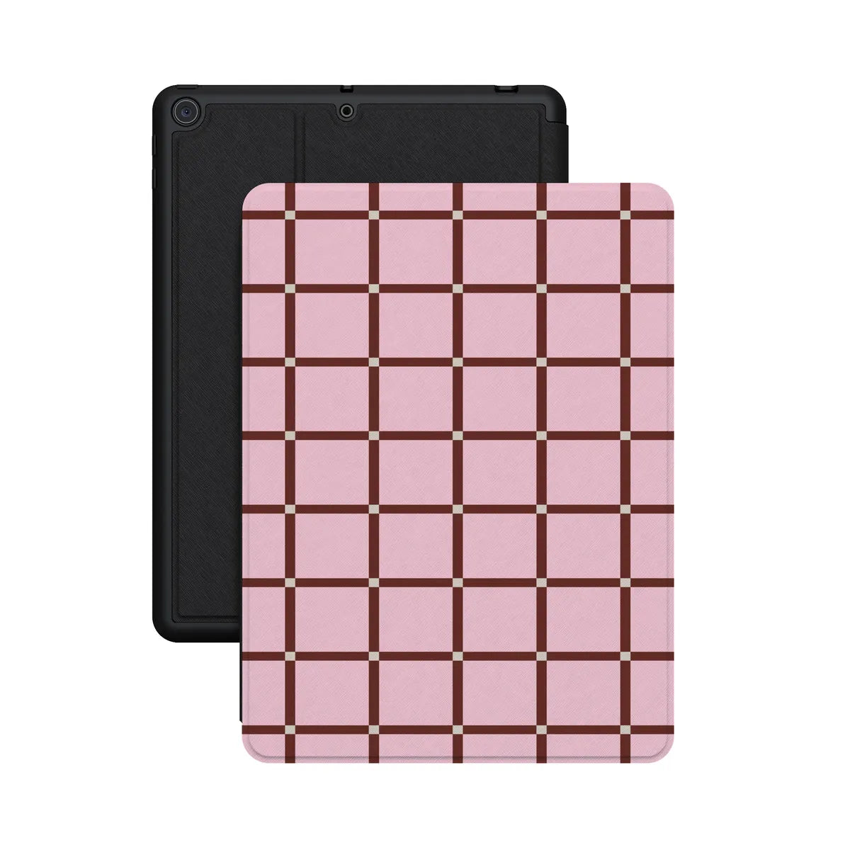 Uptown Gridlock | Pink Checkerboard iPad Case