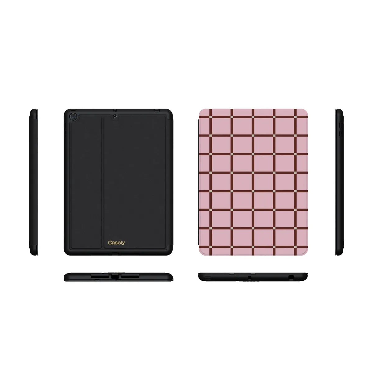Uptown Gridlock | Pink Checkerboard iPad Case